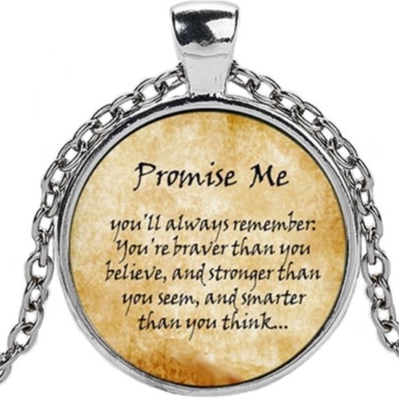 Jewelry - Inspirational Love Quote Glass Cabochon Necklace